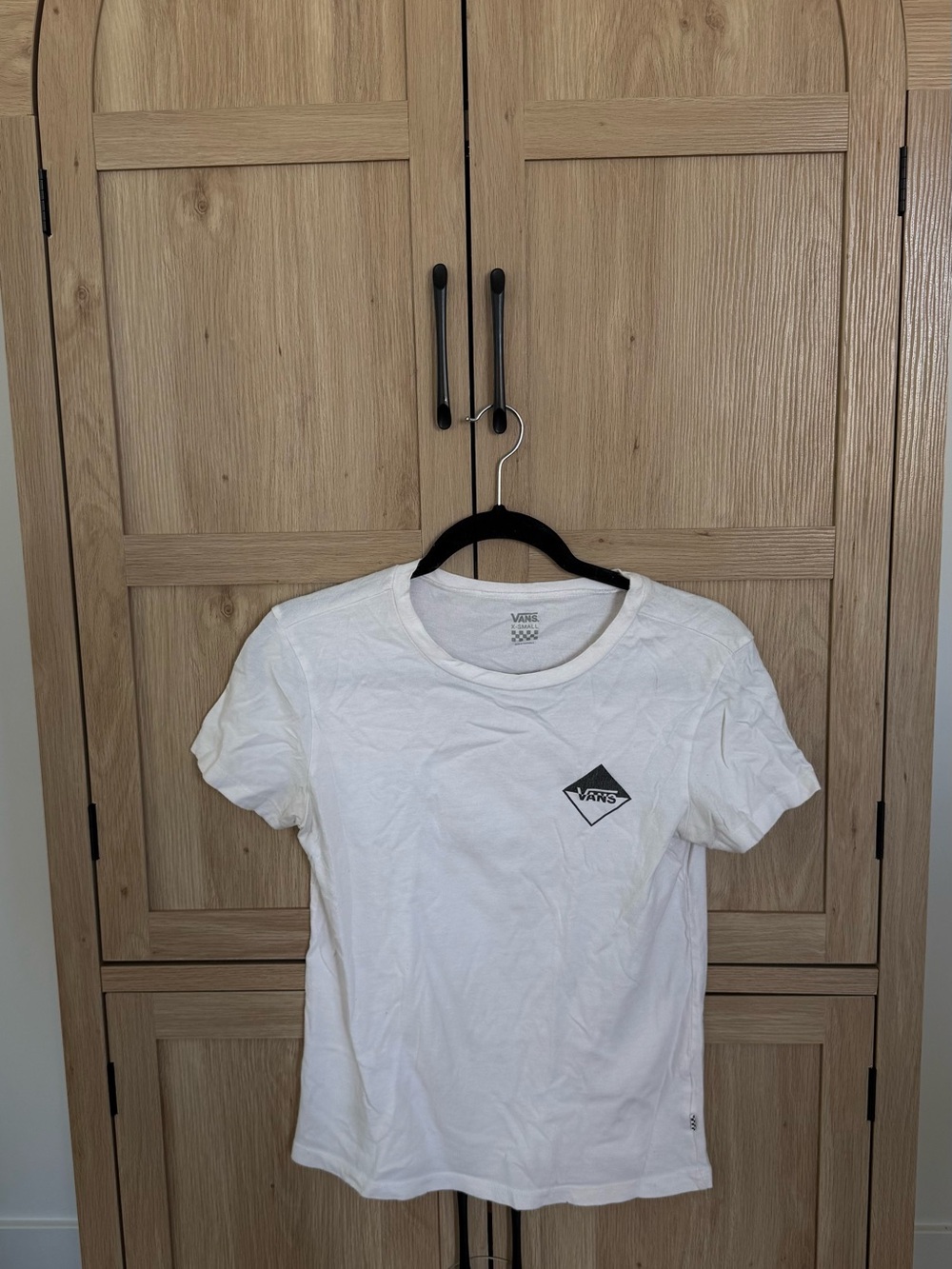 Vans White Short-Sleeve Crew Neck Tee with Chest Logo